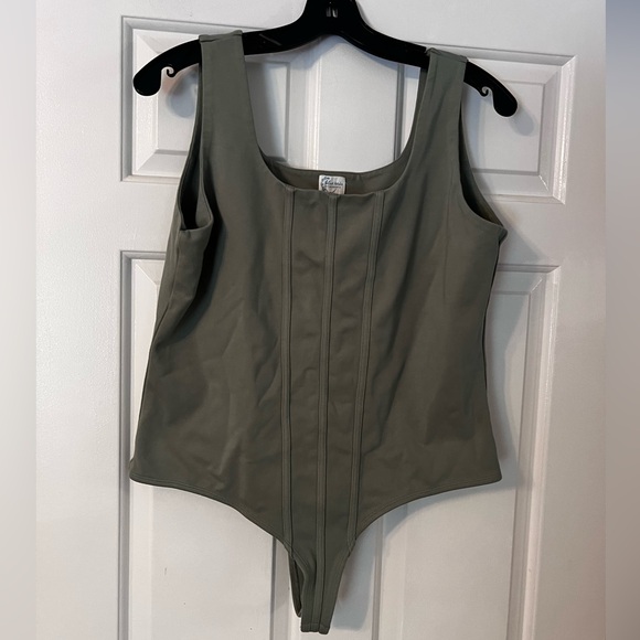 Francesca’s Sage Green Bodysuit - Picture 1 of 3